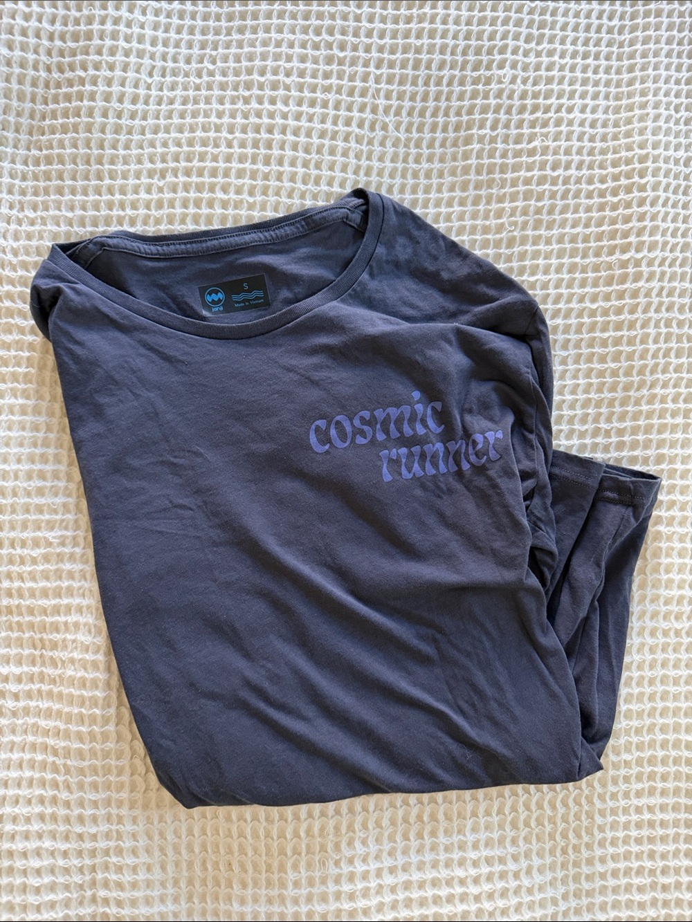 Janji x Christian Cosmic Runner Graphic Long Sleeve Tee - purple grey